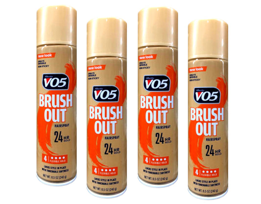 Alberto VO5 Crystal Clear Brush Out Hair Spray - Volumizing Hair Spray for Styling - Frizz and Humidity Control - Clear Formula - 8.5 oz - Pack of 4 Beauty & Personal Care VO5