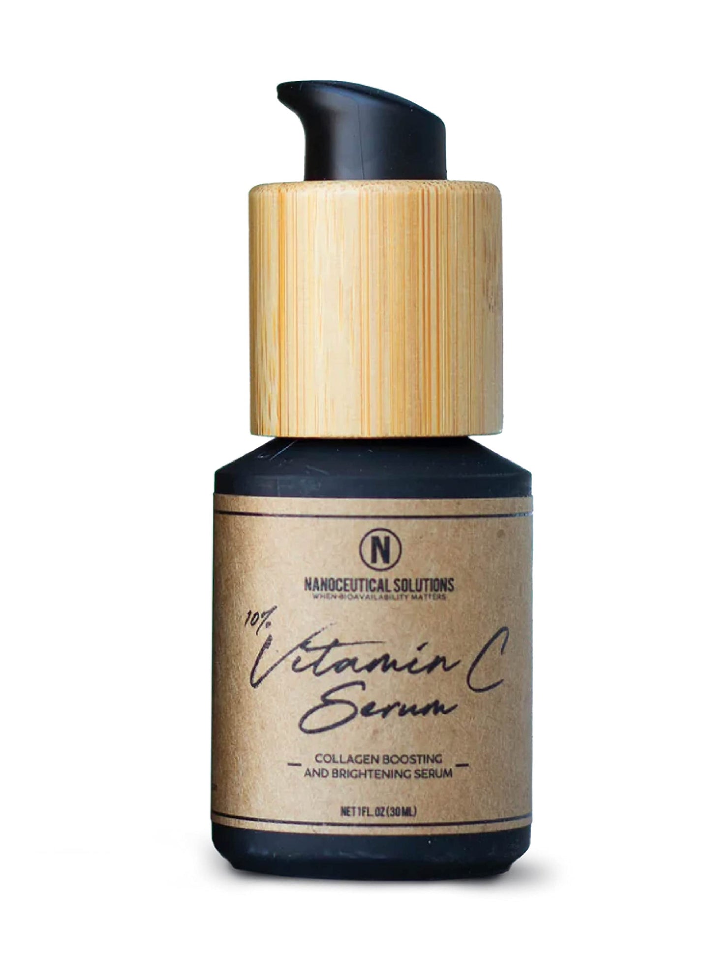 NANO VITAMIN C SERUM Instant absorption, REDUCES fine lines, wrinkles. REVITALIZES dull and damaged skin. 30ml bottle (1 fl oz). Beauty & Personal Care Nanoceutical Solutions