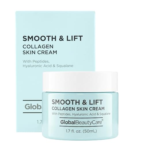 Global Beauty Care Smooth & Lift Collagen Skin Cream - Hydrating Face Moisturizer to Support Skin Elasticity with Peptides, Hyaluronic Acid, Squalane Beauty & Personal Care Global Beauty Care