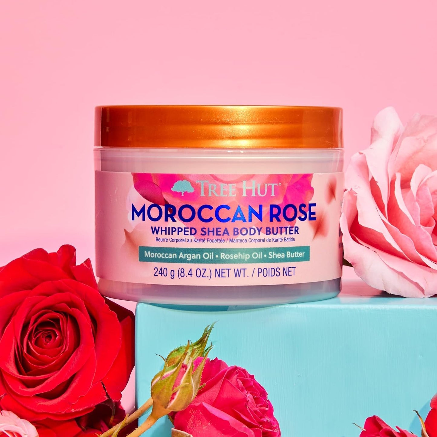Tree Hut Moroccan Rose Whipped Shea Body Butter, Hydrating & Nourishing Body Lotion with Natural Oils, Moisturizer for Soft & Smooth Skin, 8.4 Oz Beauty & Personal Care Tree Hut