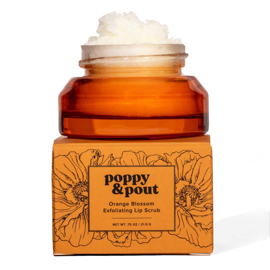 Poppy & Pout Natural Lip Scrub, Moisturizing Sugar Scrub for Dry Lips, Lip Scrubber Exfoliator with Essential Oils Smooths and Hydrates Lips, In Beauty and Personal Care Poppy & Pout