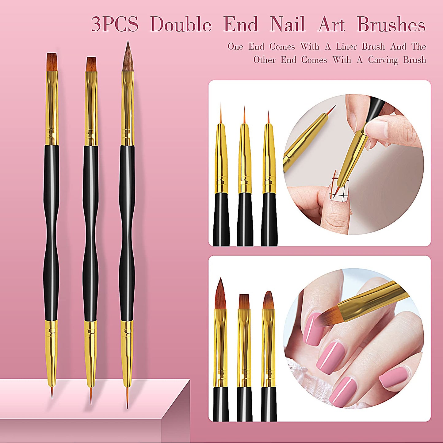 32pcs Nail Art Brushes,Acrylic Nail Brush,Nail Brushes For Nail Art,Nail Art Dotting Tool Set,Nail Art Tool Set,Nail Art Liner Brush,Nail Dust Beauty and Personal Care Voiluk