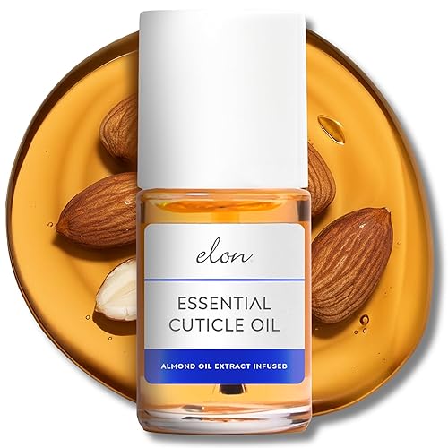 Elon Cuticle Oil for Nails w/Almond Oil Extract - Jojoba & Vitamin E - Softening & Hydrating Cuticles & Nails - Dermatologist Recommended - Bottle Beauty & Personal Care Elon