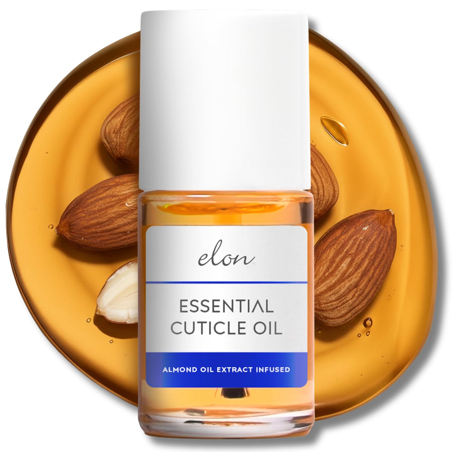 Elon Cuticle Oil for Nails w/Almond Oil Extract - Jojoba & Vitamin E - Softening & Hydrating Cuticles & Nails - Dermatologist Recommended - Bottle Beauty & Personal Care Elon