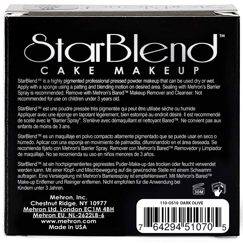 Mehron Makeup StarBlend Cake (2 oz) (Dark Olive) Beauty & Personal Care Mehron