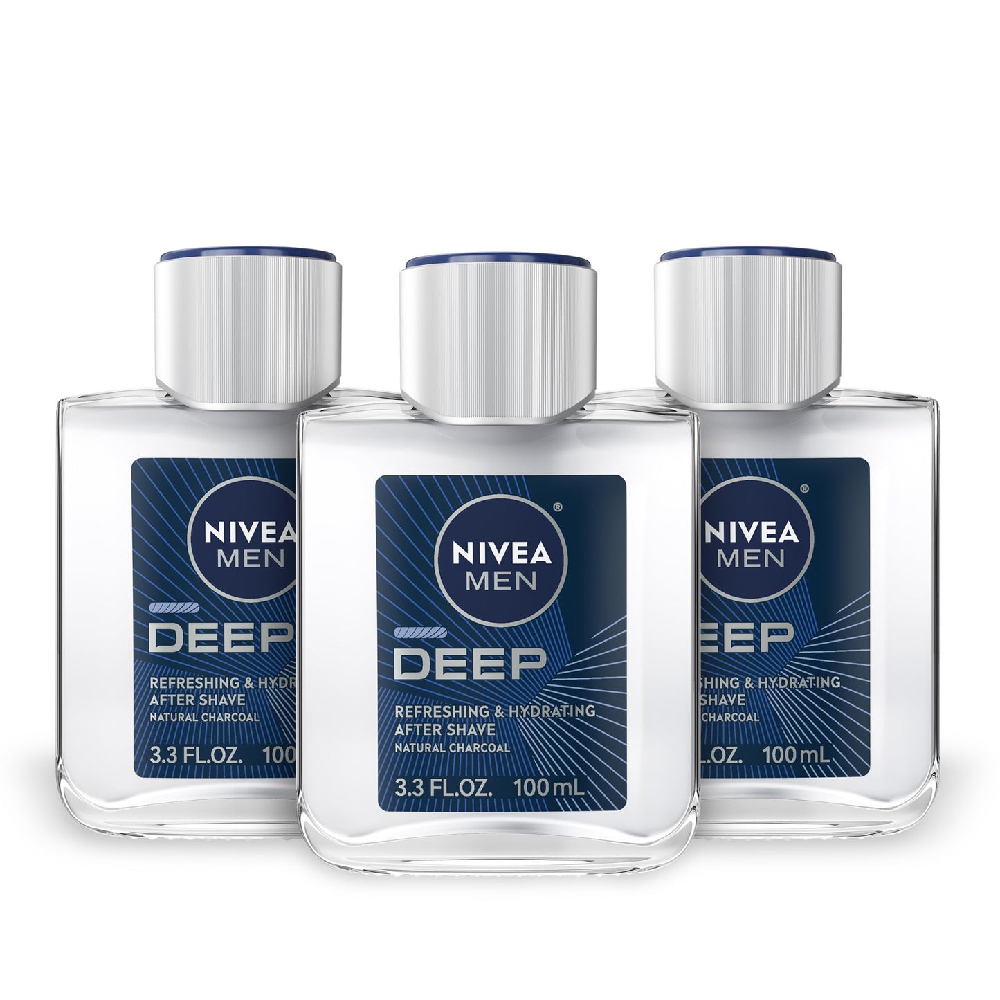 NIVEA Men DEEP Refreshing and Hydrating After Shave with Natural Charcoal, Aftershave Lotion for Men Soothes Shave Irritation, Vanilla and Bourbon Beauty & Personal Care NIVEA MEN