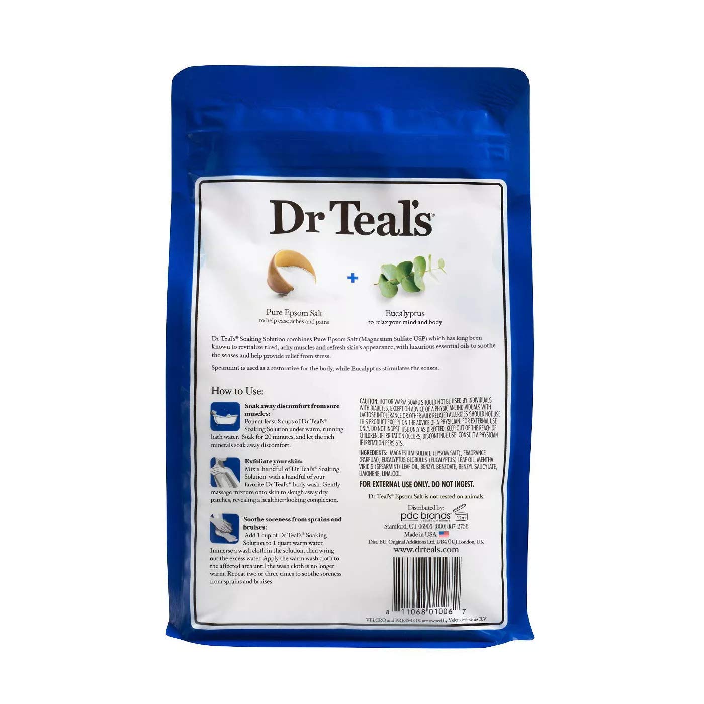 Dr. Teal's Salt Bath Soak Variety Gift Set (2 Pack, 3lbs Ea.) - Relax & Relief Eucalyptus & Spearmint, & Wellness Therapy Rosemary & Mint - Blended Beauty and Personal Care Dr Teal's