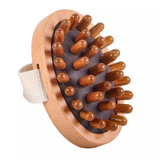 TTOBHF Wood Therapy Massage Tools Body Comb Relaxation Spa Meridian Pressure Brush Anti Cellulite Stress Relief, Handhold Airbag Portable Massage Beauty and Personal Care TTOBHF