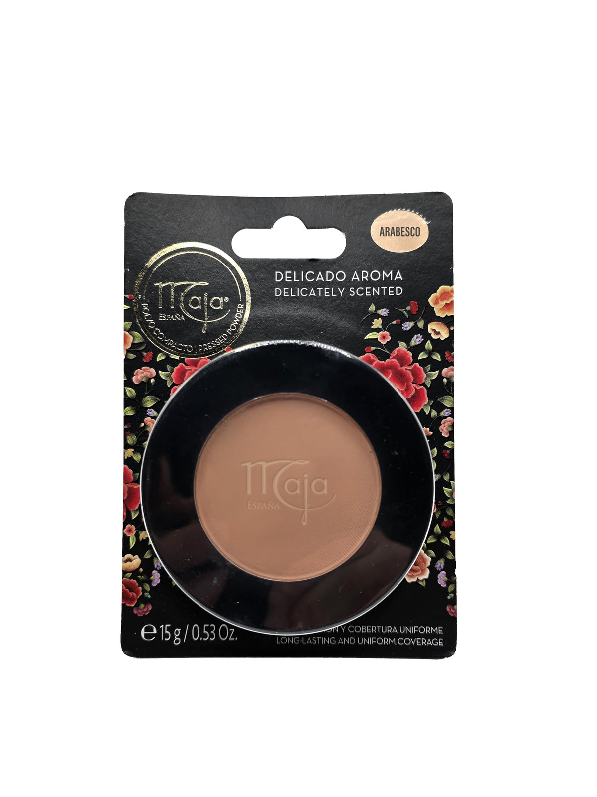 Maja Pressed Compact, Creme Powder for Flawless Uniform Coverage, Skin Matte, Without Shine, Long Lasting Effect, Pressed Powder with Mirror, Arabesco Beauty & Personal Care Maja