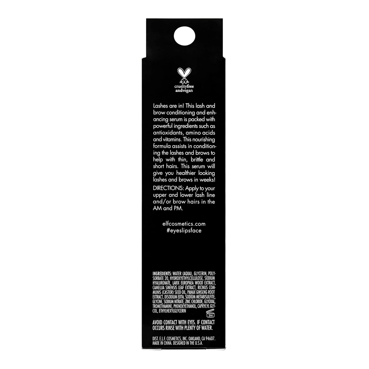 e.l.f. Enhancing Lash & Brow Serum, Promotes Longer-Looking Lashes & Brows, Nourishing & Conditioning Formula, Clear, 0.12 Fl Oz (3.5mL) Beauty and Personal Care e.l.f.