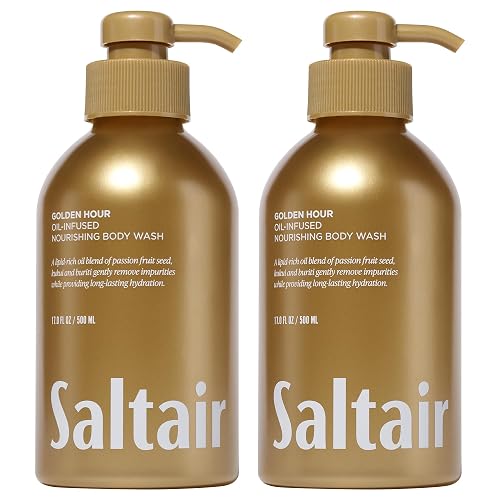 Saltair Body Wash 2-Pack - Moisturizing Body Wash with Vitamin E & Hydrating Oil Blend - Scented Shower Gel for Women and Men - Golden Hour Scent, 2x Beauty & Personal Care Saltair