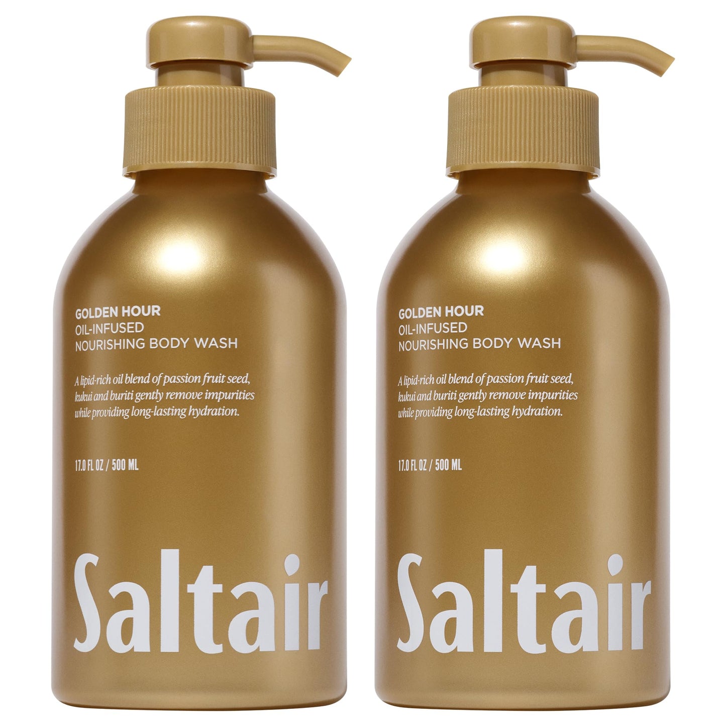 Saltair Body Wash 2-Pack - Moisturizing Body Wash with Vitamin E & Hydrating Oil Blend - Scented Shower Gel for Women and Men - Golden Hour Scent, 2x Beauty & Personal Care Saltair