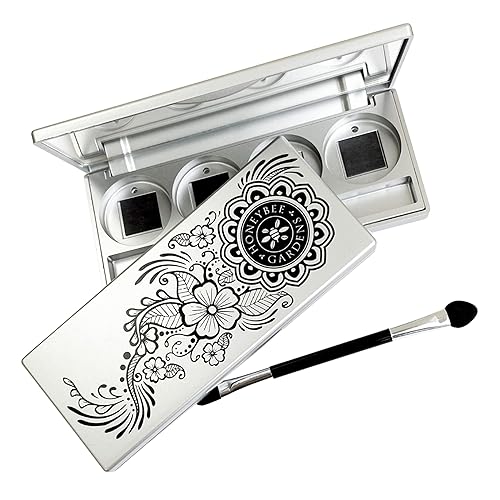 Honeybee Gardens Refillable Pressed Eye Shadow Quad Compact, Holds Up To Four Eye Shadow Colors, Fits 26mm or Smaller Pan, Customizable Travel Eye Beauty & Personal Care Honeybee Gardens