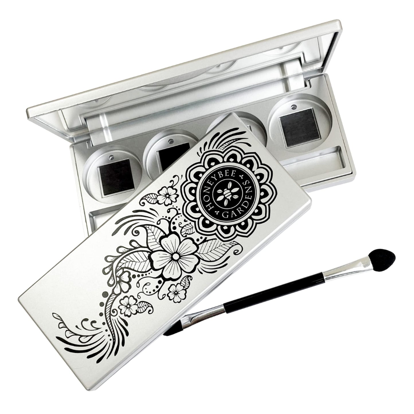 Honeybee Gardens Refillable Pressed Eye Shadow Quad Compact, Holds Up To Four Eye Shadow Colors, Fits 26mm or Smaller Pan, Customizable Travel Eye Beauty & Personal Care Honeybee Gardens
