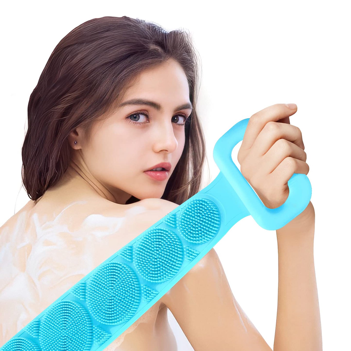 HOPESO Shower Silicone Back Scrubber, Silicone Bath Body Brush, Easy To Clean-Exfoliate, Improve Your Blood Circulation,Silicone Back Scrubber Beauty and Personal Care HOPESO