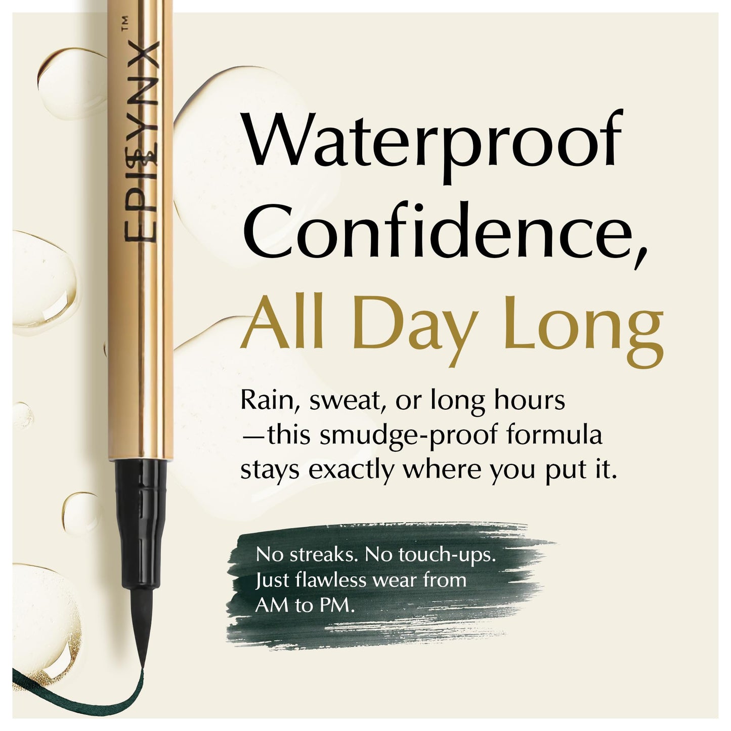 Liquid Eyeliner - Hypoallergenic Eyeliner with Fine Brush Tip, Long-Lasting Waterproof Eye Liner - Cruelty-Free, Vegan, Hypoallergenic, Gluten-Free Beauty & Personal Care EPILYNX