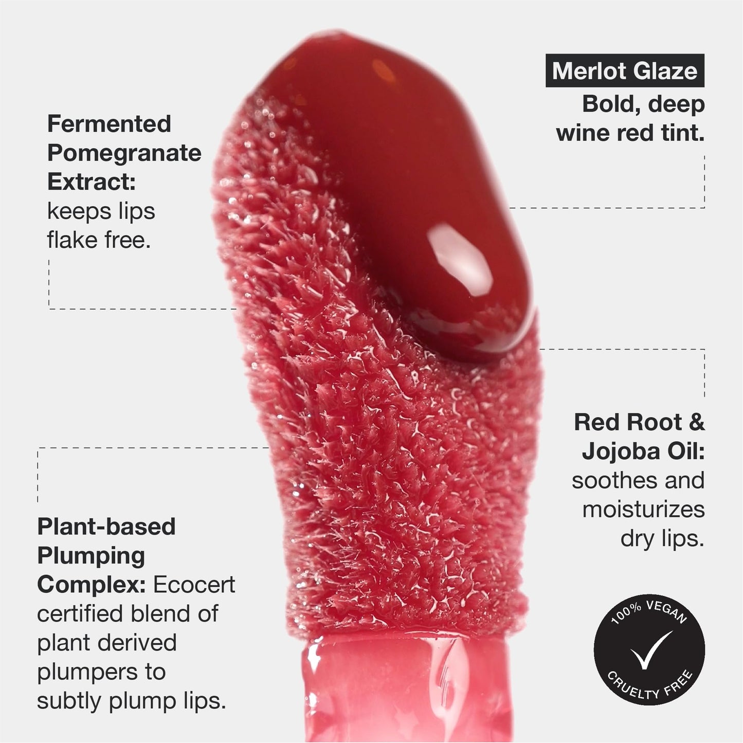 Innbeauty Project Glaze Lip Oil Merlot, Hydrating Vegan Lip Oil Gloss Hybrid, 0.2 OZ Beauty & Personal Care Innbeauty Project