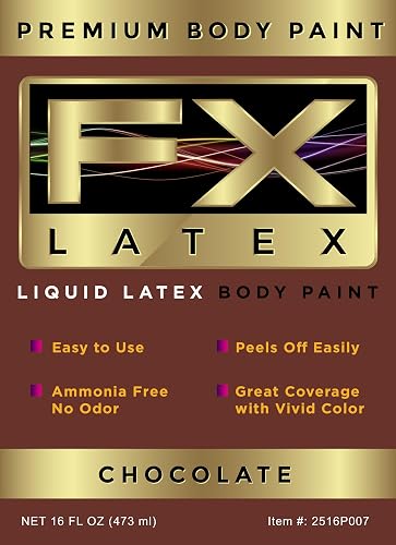 Liquid Latex - Face and Body Paint, Ammonia Free, Easy On and Off, Cosplay Makeup, Create Professional Monster, Zombie Arts 16 Oz (Chocolate) Beauty & Personal Care Liquid Latex Fashions