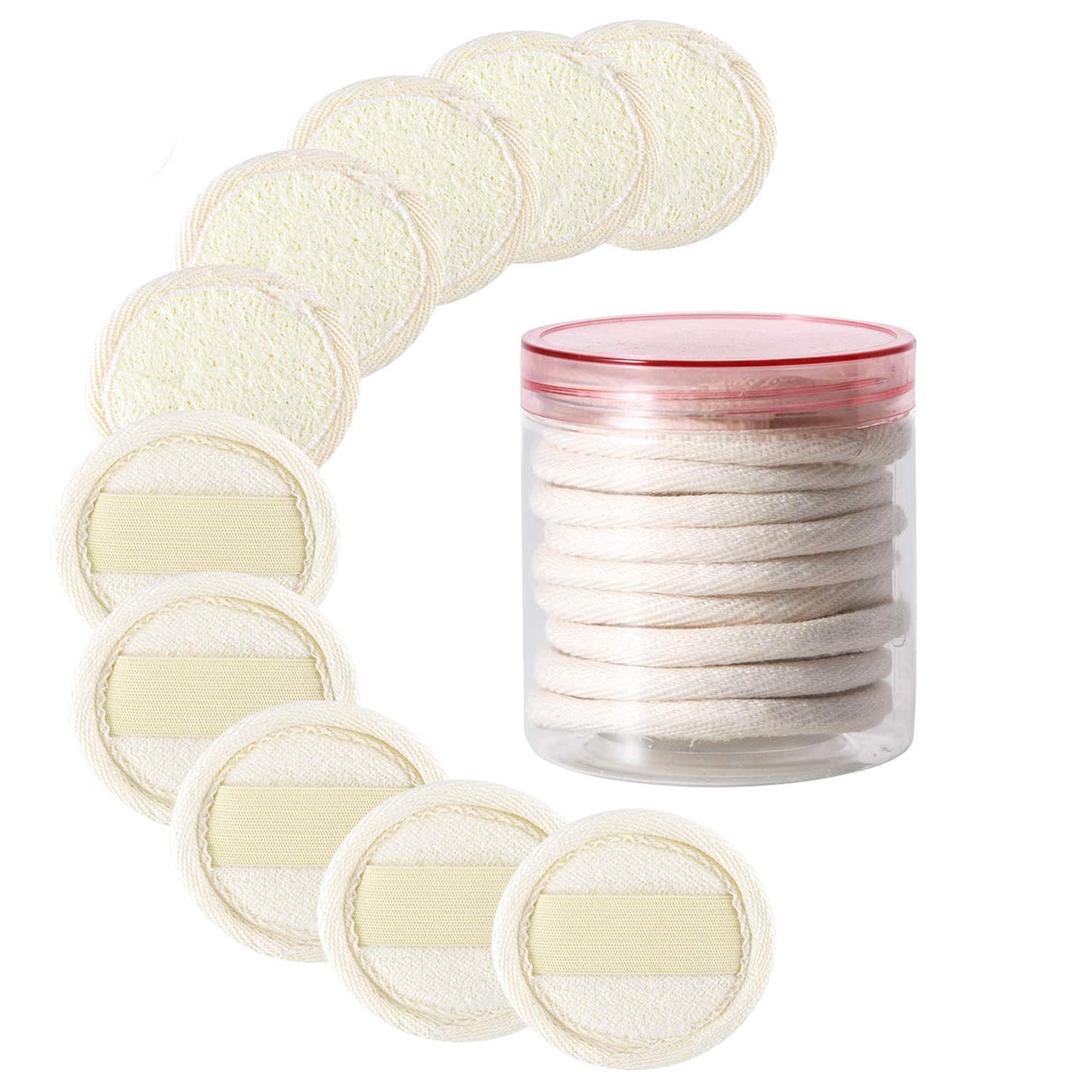 10 Packs Exfoliating Loofah Sponge Loofa Pads,Loofah Face Brush Cleanser and Massager,100% Natural Eco Loofah for Man Women Facial Cleansing Body Wash Beauty & Personal Care Delicate girl