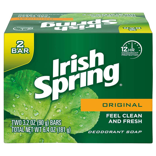 Irish Spring Original Deodorant Bar Soap, 3.20 oz bars, 2 ea Beauty & Personal Care Irish Spring