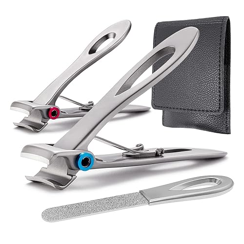 VOGARB Large and Small Nail Clippers Set, Toenail Clippers for Thick Toenails, Wide Jaw Opening Heavy Duty Stainless Steel Toe Nail Clippers Beauty & Personal Care VOGARB