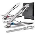 VOGARB Large and Small Nail Clippers Set, Toenail Clippers for Thick Toenails, Wide Jaw Opening Heavy Duty Stainless Steel Toe Nail Clippers Beauty & Personal Care VOGARB