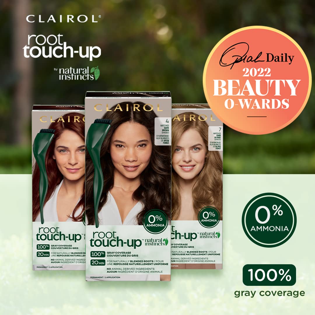 Clairol Root Touch-Up by Natural Instincts Permanent Hair Dye, 5G Golden Brown Hair Color | Naturally Blended Roots with 100% Gray Coverage | Vegan Beauty and Personal Care Clairol
