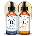 TruSkin Face Serum Duo - Vitamin C Serum & Retinol Serum for Face - AM & PM Anti Aging Skincare Routine - Brightening & Smoothing Facial Serums, 1 fl Beauty & Personal Care TruSkin