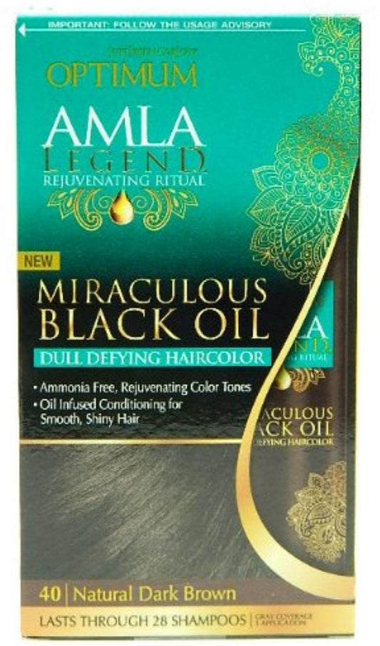 Optimum Care Amla Legend Miraculous Oil Dull Defying Hair Color, 40 Natural Dark Brown 1 ea (Pack of 4) Beauty & Personal Care Optimum