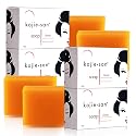 Kojie San Skin Brightening Soap - Bundle Pack - Original Kojic Acid, Dark Spot Remover Bar Soap with Coconut & Tea Tree Oil, 65g x 4 Bars Beauty & Personal Care Kojie San