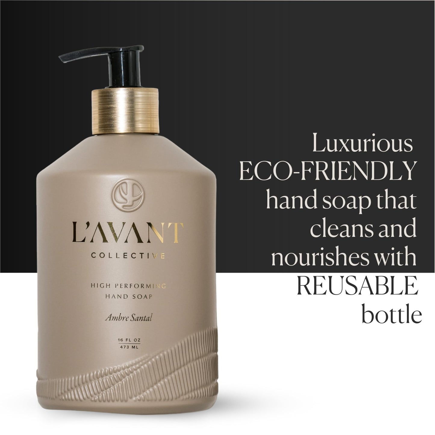 L'AVANT Collective Natural Luxury Hand Soap | Plant-Based, Non-Toxic & Moisturizing, Safe for Kids & Pets, Refillable Glass Bottle with Pump, 16 Fl Beauty & Personal Care L'AVANT Collective