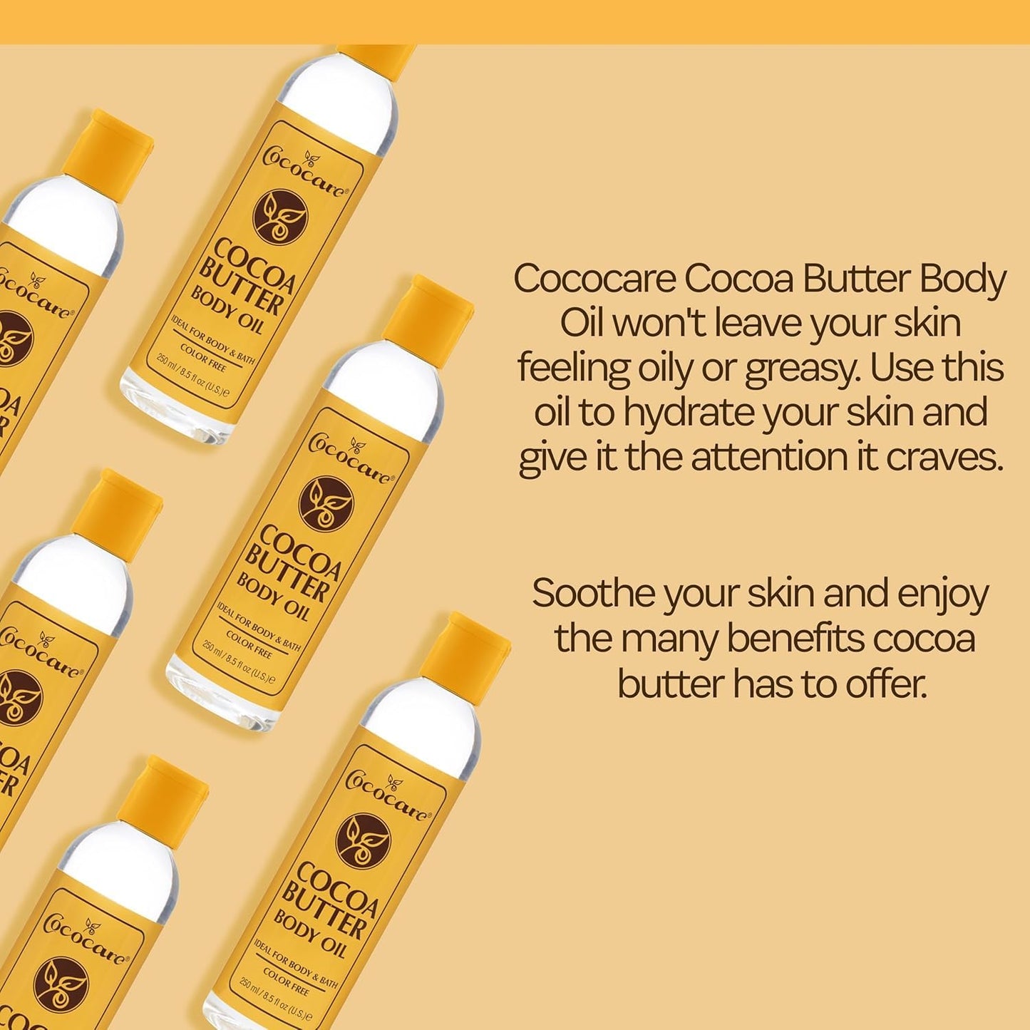 Cococare Cocoa Butter Body Oil 8.5oz (6 Pack) Beauty & Personal Care COCOCARE
