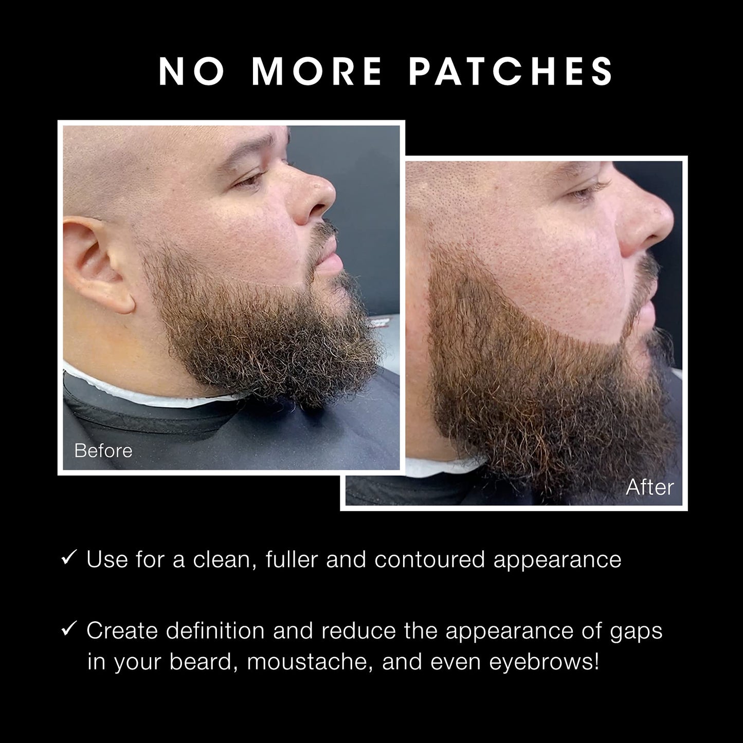 Pacinos Beard Pencil Filler - Water Proof, Long Lasting Coverage & Natural Finish - Beard, Moustache & Eyebrows - Micro-Fork Tip for Seamless Beauty & Personal Care Pacinos