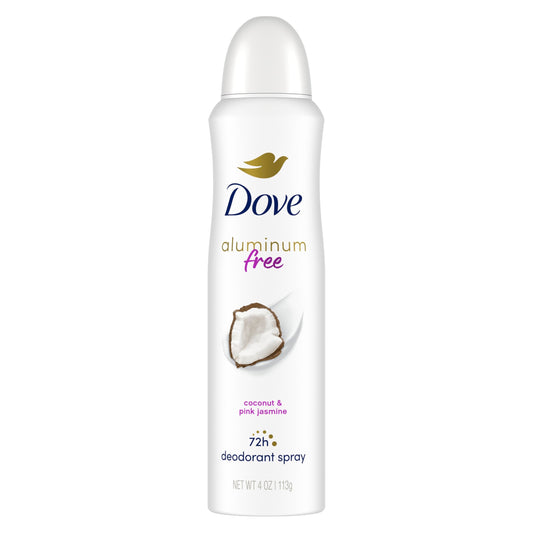 Dove Aluminum Free Deodorant Spray for Women Coconut & Pink Jasmine 72 hour odor protection 4 oz Beauty and Personal Care Dove
