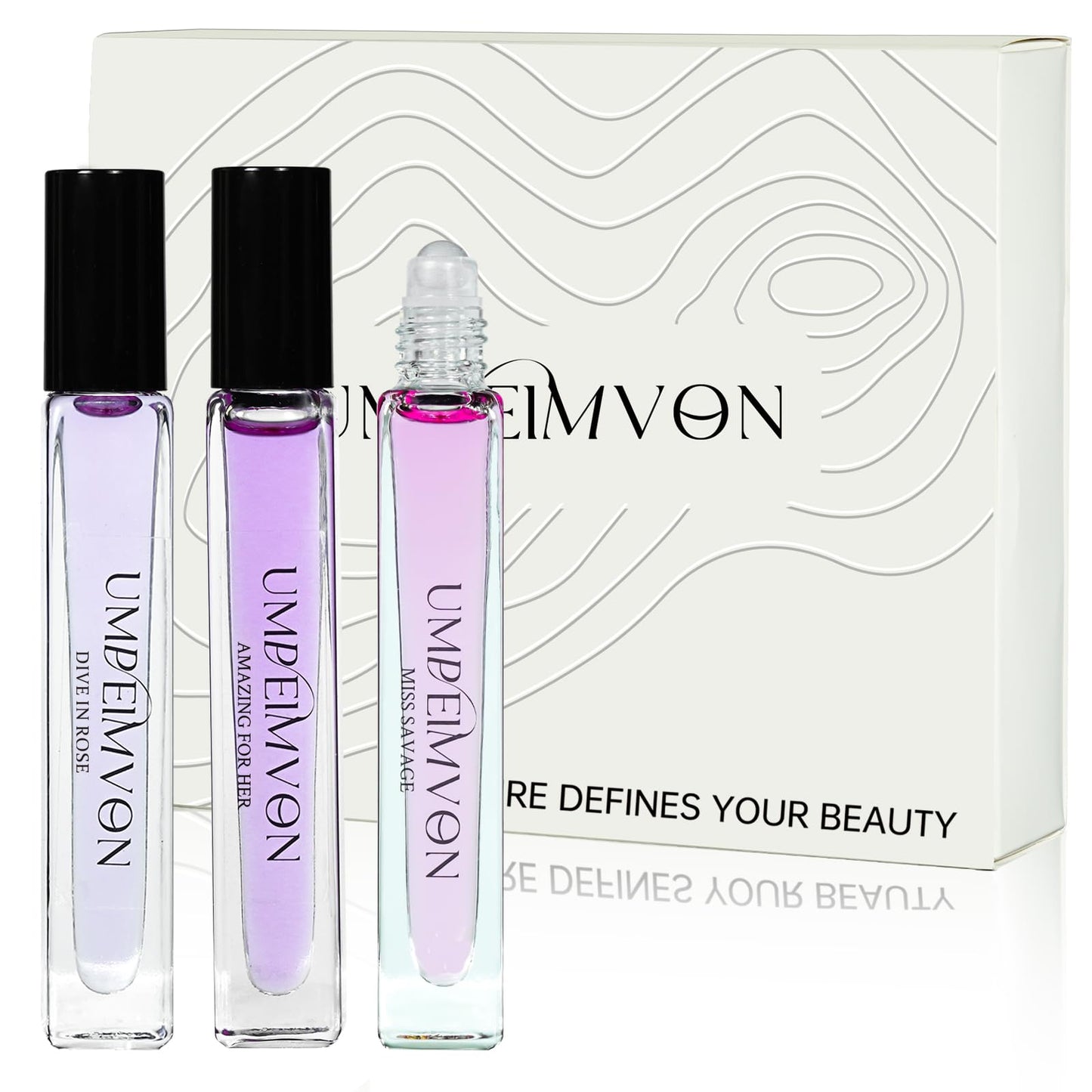 Umpeimvon 3 Pack Marshmallow Blush Perfume Oils for Women, Pink Blush Perfume Oil Roll On, Sweet Floral and Fruity, Travel Size 0.33 Fl. Oz Beauty & Personal Care Umpeimvon