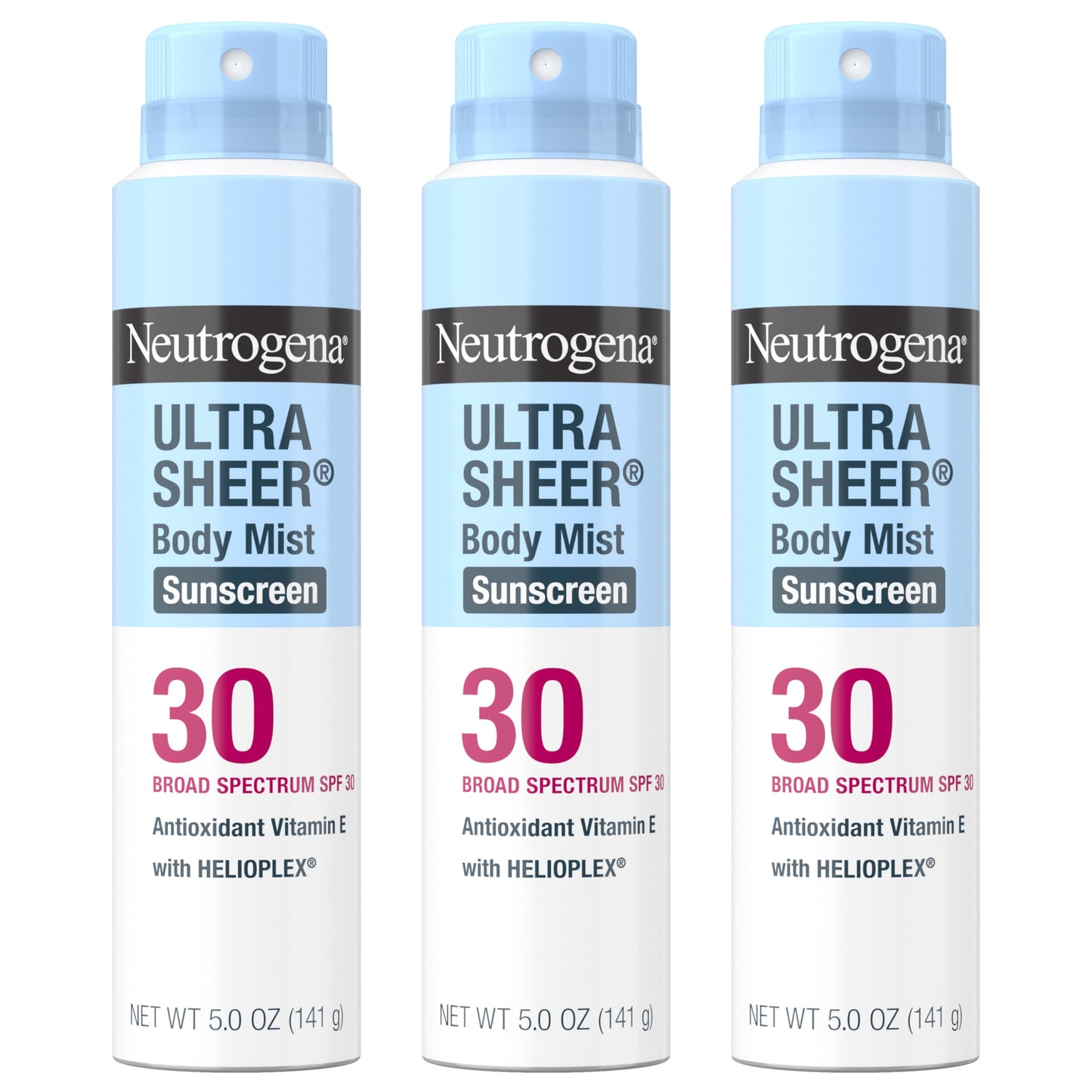 Neutrogena Ultra Sheer Sunscreen Spray SPF 30 Body Mist, Lightweight Non-Greasy Broad Spectrum UVA/UVB Protection, Oil-Free & Non-Comedogenic Water Beauty & Personal Care Neutrogena