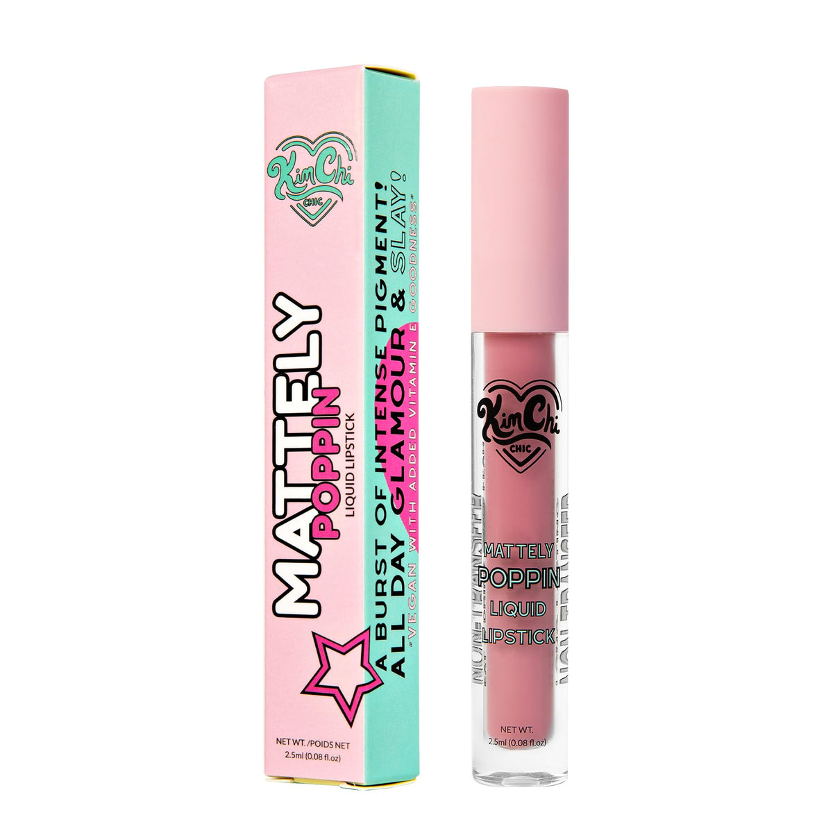 Kimchi Chic Beauty Mattely Poppin Liquid Matte Lipstick, Long Lasting