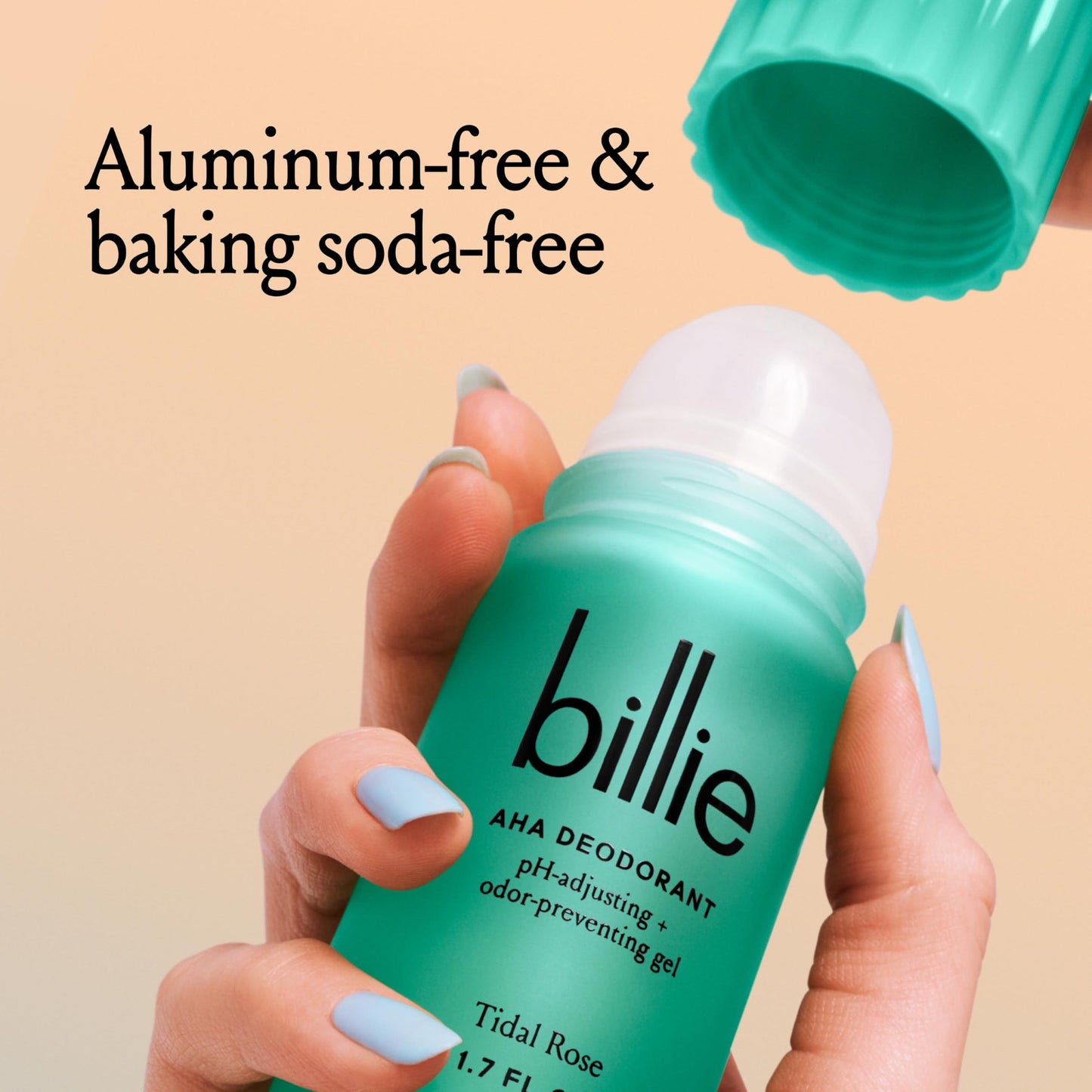 Billie AHA Deodorant 24-hour Odor-Preventing Gel, Aluminum-Free, Tidal Rose, 1.7oz Beauty and Personal Care Billie