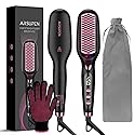 Hair Straightener Brush, Brush Straightener for Women with Anti-Scald & Auto Temperature Lock and Auto-Off, MCH Ceramic Heating Beauty & Personal Care KIMORE
