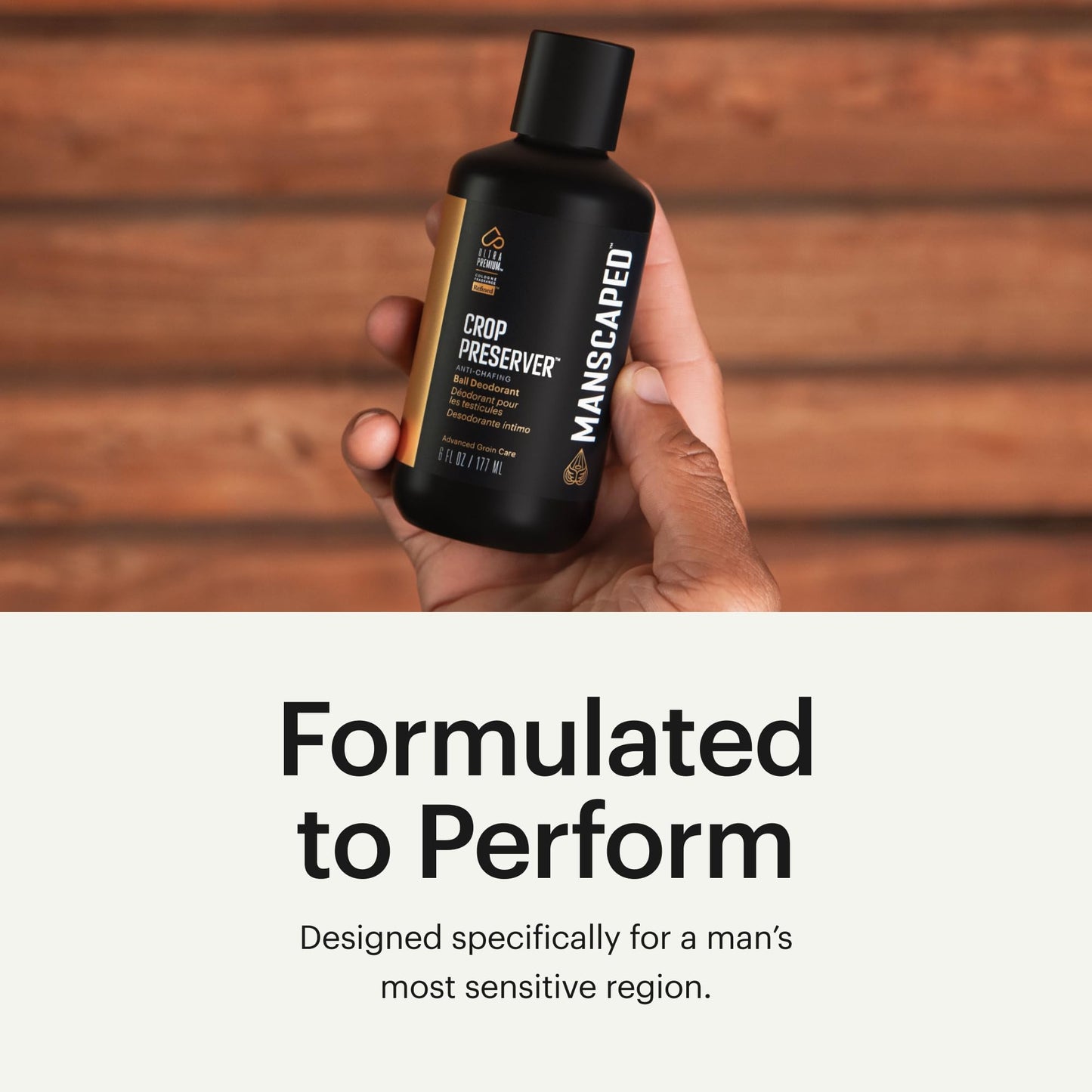 MANSCAPED® The Crop Preserver®, Men's Ball Deodorant, Male Care Hygiene Moisturizer, Anti-Chafing Groin Protection with Cooling Aloe Vera, Refined® Beauty and Personal Care MANSCAPED