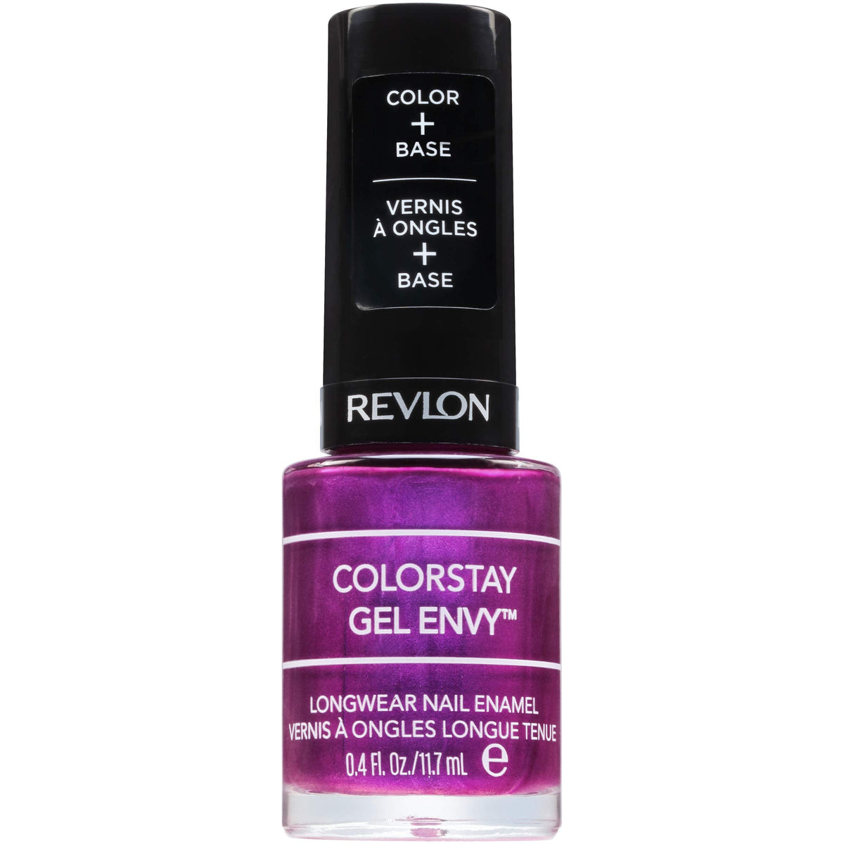 Revlon ColorStay Gel Envy Longwear Nail Polish, with Built-in Base Coat & Glossy Shine Finish, in Plum/Berry, 415 What Happens in Vegas, 0.4 oz Beauty & Personal Care REVLON