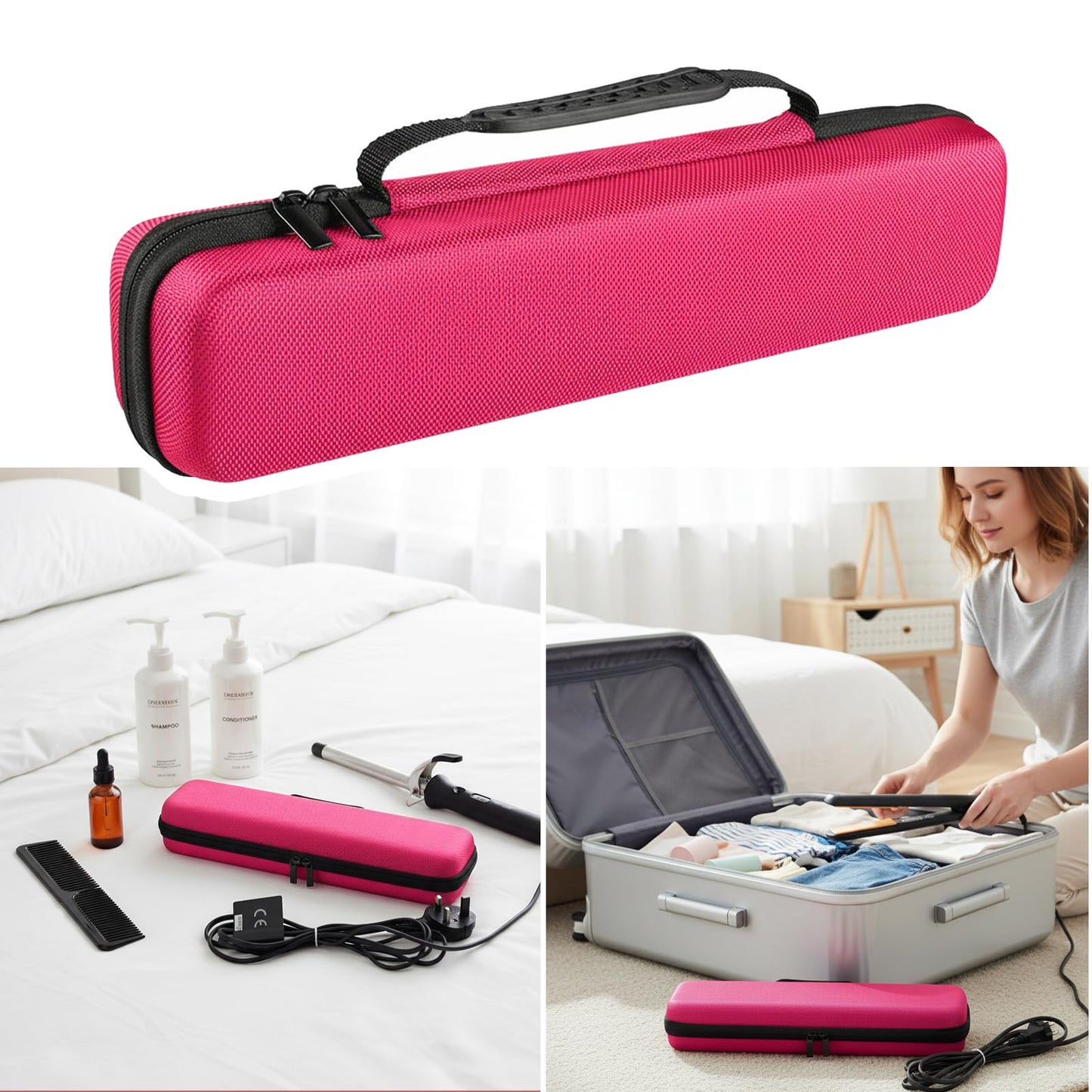 Faylapa Hard Carry Travel Case for Classic Hair Straightener Curling Irons Styler,Hair Straightener EVA Case for Vacation(Accessories Not Beauty & Personal Care Faylapa