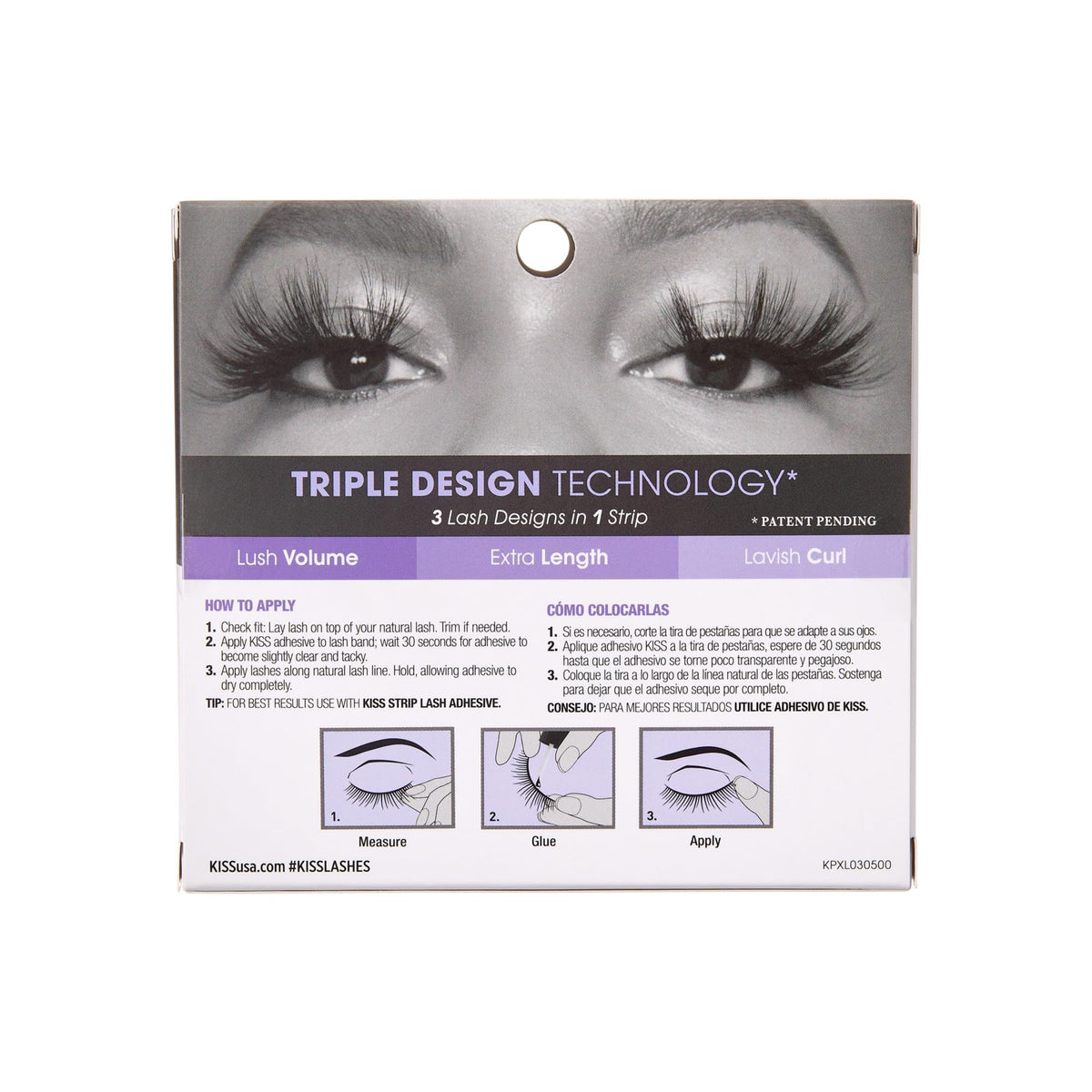KISS Lash Couture Triple Push Up XL Collection False Eyelashes, 3D Volume in Extra Long Length with Triple Design Technology, Cruelty-Free Beauty & Personal Care Kiss