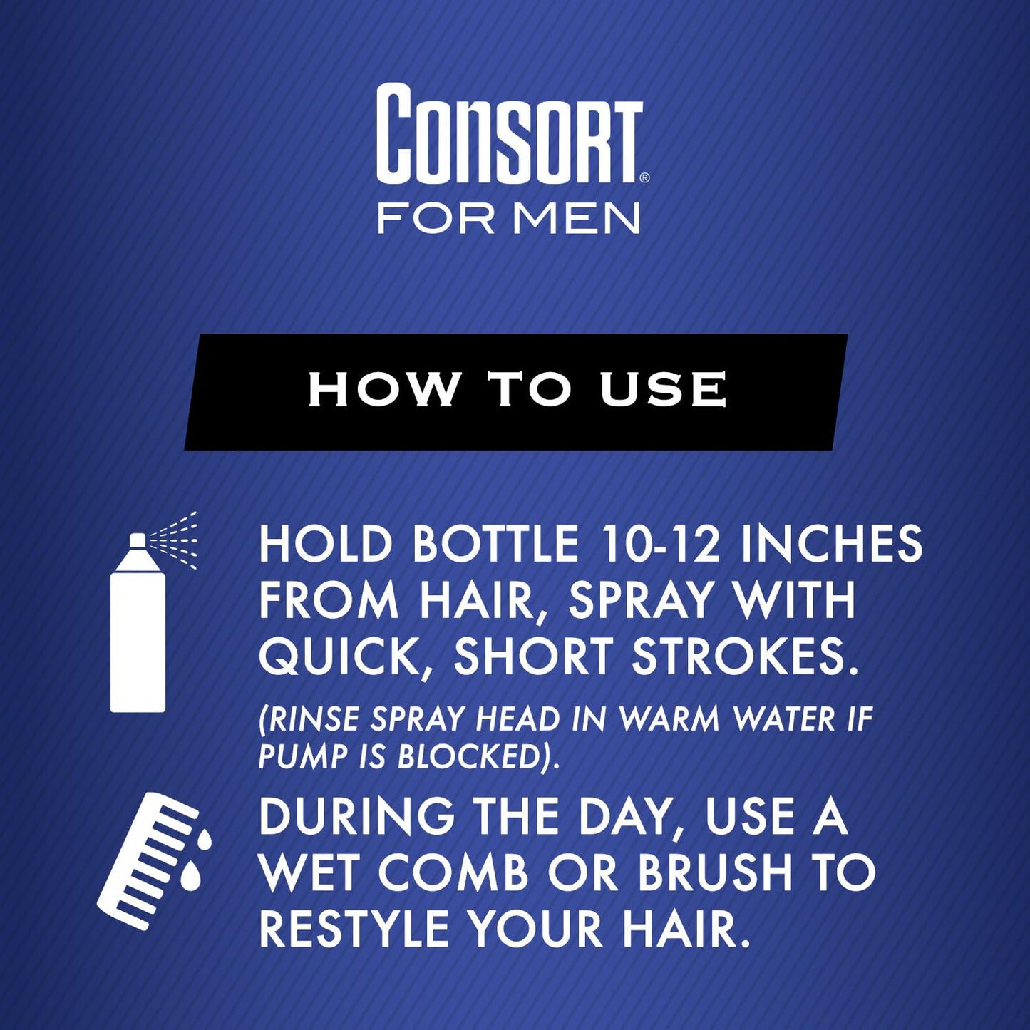 Consort Extra Hold Non-Aerosol Hair Spray Pump for Men, Unscented, Fast Drying, Not Sticky or Stiff, 8 oz Beauty & Personal Care Consort