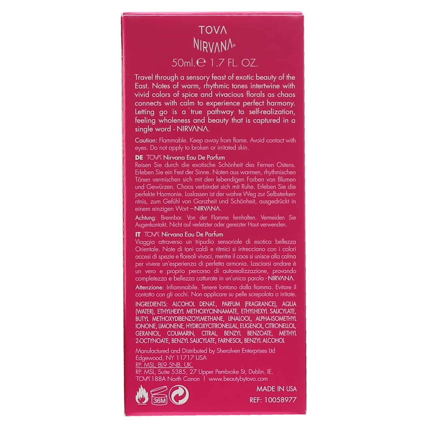 Tova Nirvana Ladies Eau De Parfum Spray 1.7 Oz Beauty & Personal Care Tova