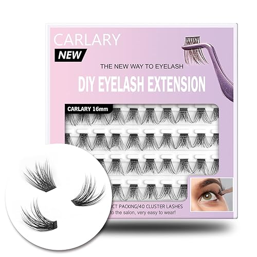 Lash Clusters, DIY Eyelash Extension, Reusable Individual Lash Clusters, 3D Effect Wispy C Curl False Eyelashes for Home Eyelash Extensions Beauty & Personal Care WONSIS