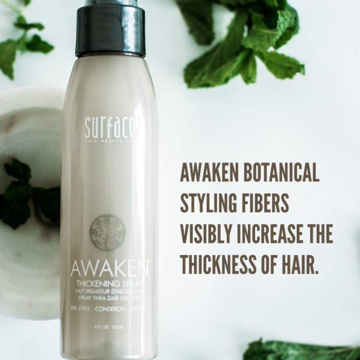 SURFACE Hair - Awaken Thickening Spray, Pre-Style Conditioning and Protection, 4 Fl. Oz. Beauty & Personal Care SURFACE