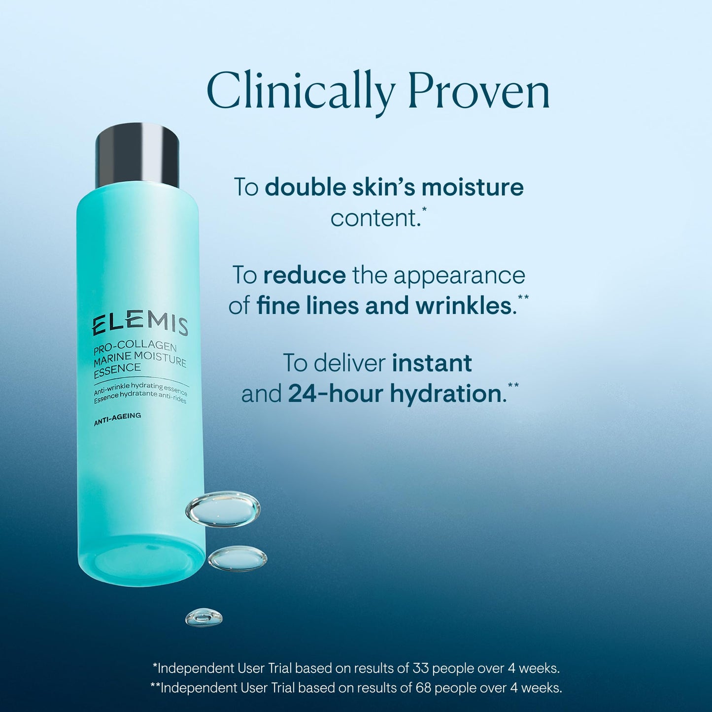 ELEMIS Pro-Collagen Marine Moisture Essence 100ml Hydrating Essence for Smoother, Plumper Skin Beauty & Personal Care ELEMIS