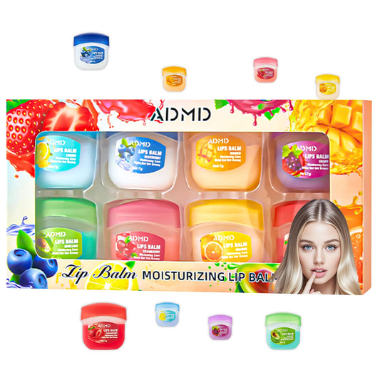 Lip Balm Lip Moisturizing Set 8 kinds of fruit flavor lip mask,4-in-1 lip care is suitable for dry peeling, dark sunken, reducing lip lines Beauty and Personal Care Break The Waves