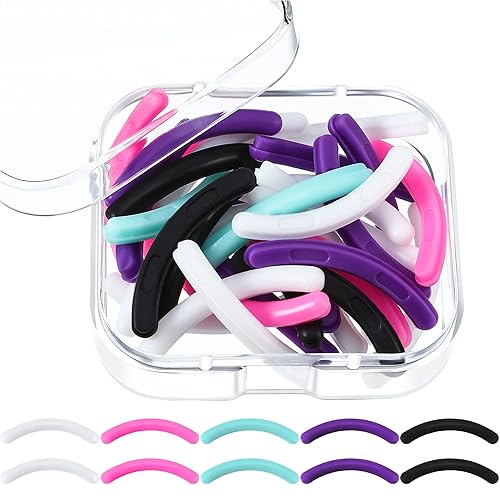 Zhehao 30 Pcs Eyelash Curler Colorful Refill Pads Silicone Rubber Replacement Refills Pads Compatible with Universal Lash Curler with a Clear Storage Beauty & Personal Care Zhehao